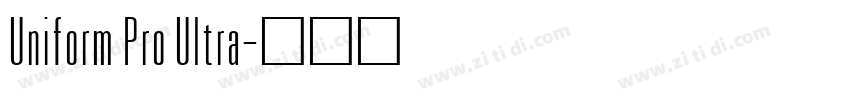 Uniform Pro Ultra字体转换